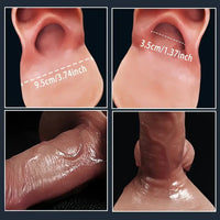 5.9in 7.08in Wearable Realistic Hollow Penis Sleeve Dildo For G Spot