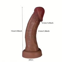 5.9in 7.09in 7.87in Curved Big Head Realistic G Spot Silicone Soft Dildo
