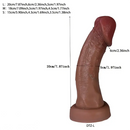 5.9in 7.09in 7.87in Curved Big Head Realistic G Spot Silicone Soft Dildo