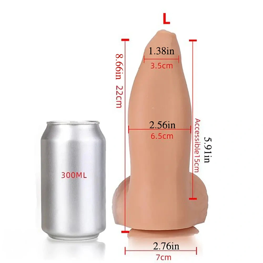 5.9in 7.09in 8.66in 9.45in 11.02in Silicone Big Thick Dildo For Women