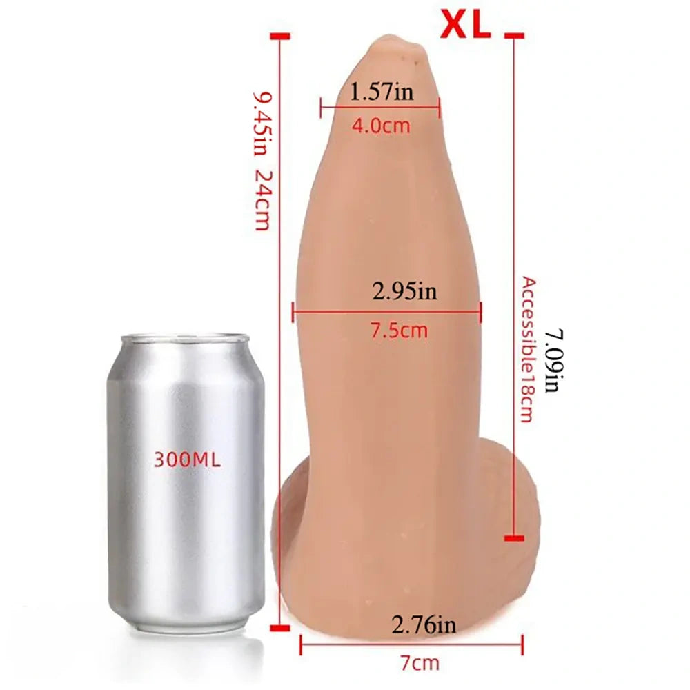 5.9in 7.09in 8.66in 9.45in 11.02in Silicone Big Thick Dildo For Women