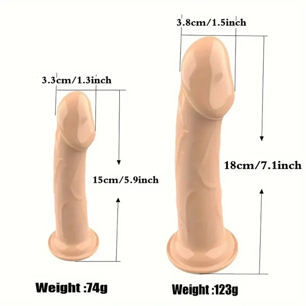 5.9in 7.1in Wearable Adjustable Panty Harness Strap on Dual Dildos