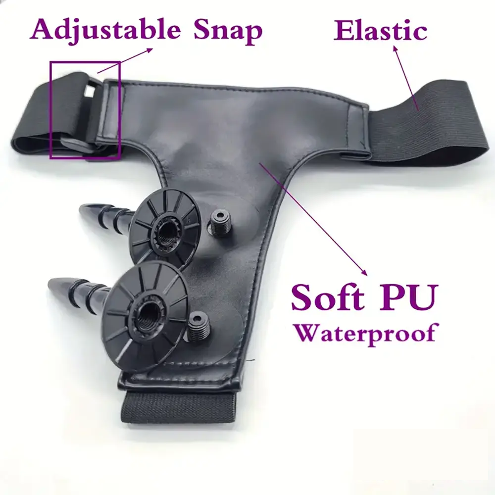 5.9in 7.1in Wearable Adjustable Panty Harness Strap on Dual Dildos