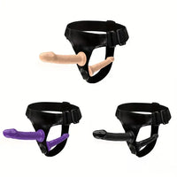5.9in 7.1in Wearable Adjustable Panty Harness Strap on Dual Dildos