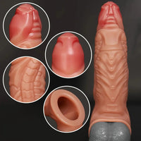5.9in 7.87in Liquid Silicone Male Hollow Dildo Sleeve Accessories Wearable