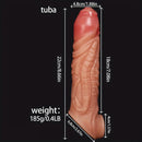 5.9in 7.87in Liquid Silicone Male Hollow Dildo Sleeve Accessories Wearable