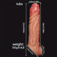 5.9in 7.87in Liquid Silicone Male Hollow Dildo Sleeve Accessories Wearable