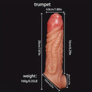 5.9in 7.87in Liquid Silicone Male Hollow Dildo Sleeve Accessories Wearable