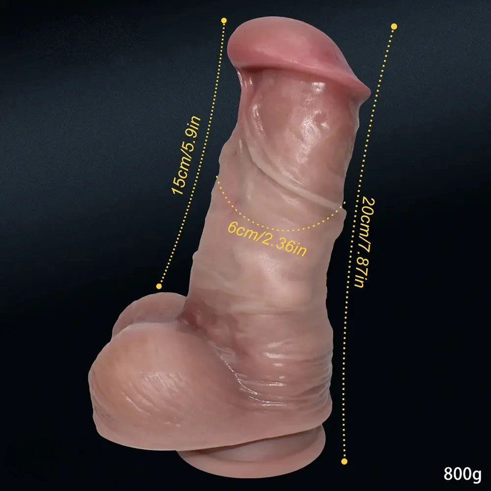 5.9in 7.87in Liquid Silicone Soft Super Realistic Dildo For Women Sex Toy