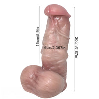 5.9in 7.87in Liquid Silicone Soft Super Realistic Dildo For Women Sex Toy