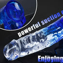 5.9in 7in 7.9in Gradient Color Clear Jelly Real Cock Dildo For G-Spot Sex