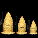 5.9in 8.07in 9.84in Gold Silicone Thick Strawberry Penis Anal Plug Fisting