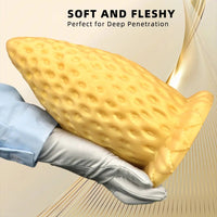 5.9in 8.07in 9.84in Gold Silicone Thick Strawberry Penis Anal Plug Fisting