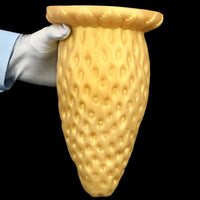 5.9in 8.07in 9.84in Gold Silicone Thick Strawberry Penis Anal Plug Fisting