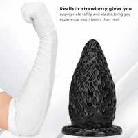 5.9in 8.07in 9.84in Super Thick Strawberry Penis Anal Plug PVC Female Dildo