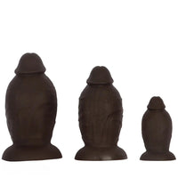 5.9in 8.66in 10.03in Coffee Eggless Large Anal Plug Penis Silicone Dildo