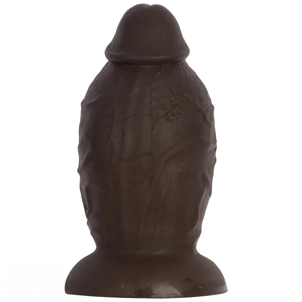 5.9in 8.66in 10.03in Coffee Eggless Large Anal Plug Penis Silicone Dildo