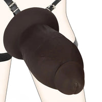 5.9in 8.66in 10.03in Coffee Eggless Large Anal Plug Penis Silicone Dildo