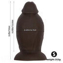 5.9in 8.66in 10.03in Coffee Eggless Large Anal Plug Penis Silicone Dildo