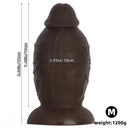 5.9in 8.66in 10.03in Coffee Eggless Large Anal Plug Penis Silicone Dildo