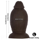 5.9in 8.66in 10.03in Coffee Eggless Large Anal Plug Penis Silicone Dildo
