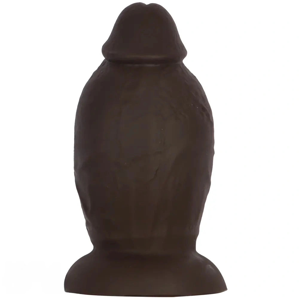 5.9in 8.66in 10.03in Coffee Eggless Large Anal Plug Penis Silicone Dildo