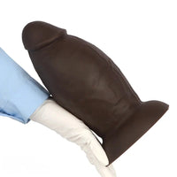 5.9in 8.66in 10.03in Coffee Eggless Large Anal Plug Penis Silicone Dildo