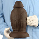 5.9in 8.66in 10.03in Coffee Eggless Large Anal Plug Penis Silicone Dildo
