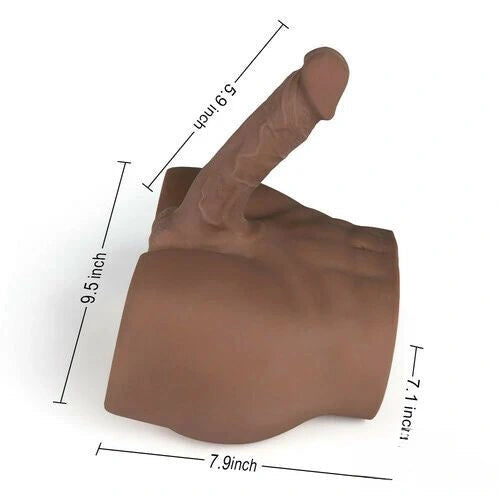 5.9In Dildo Lifelike Real Feeling 8.8Lb Bendable Dildo Male Torso Sex Doll