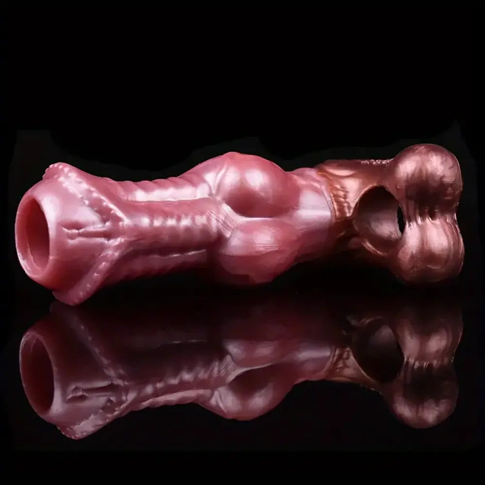 5.9in Fantasy Silicone Wearable Animal Horse Stretchable Penis Sleeve