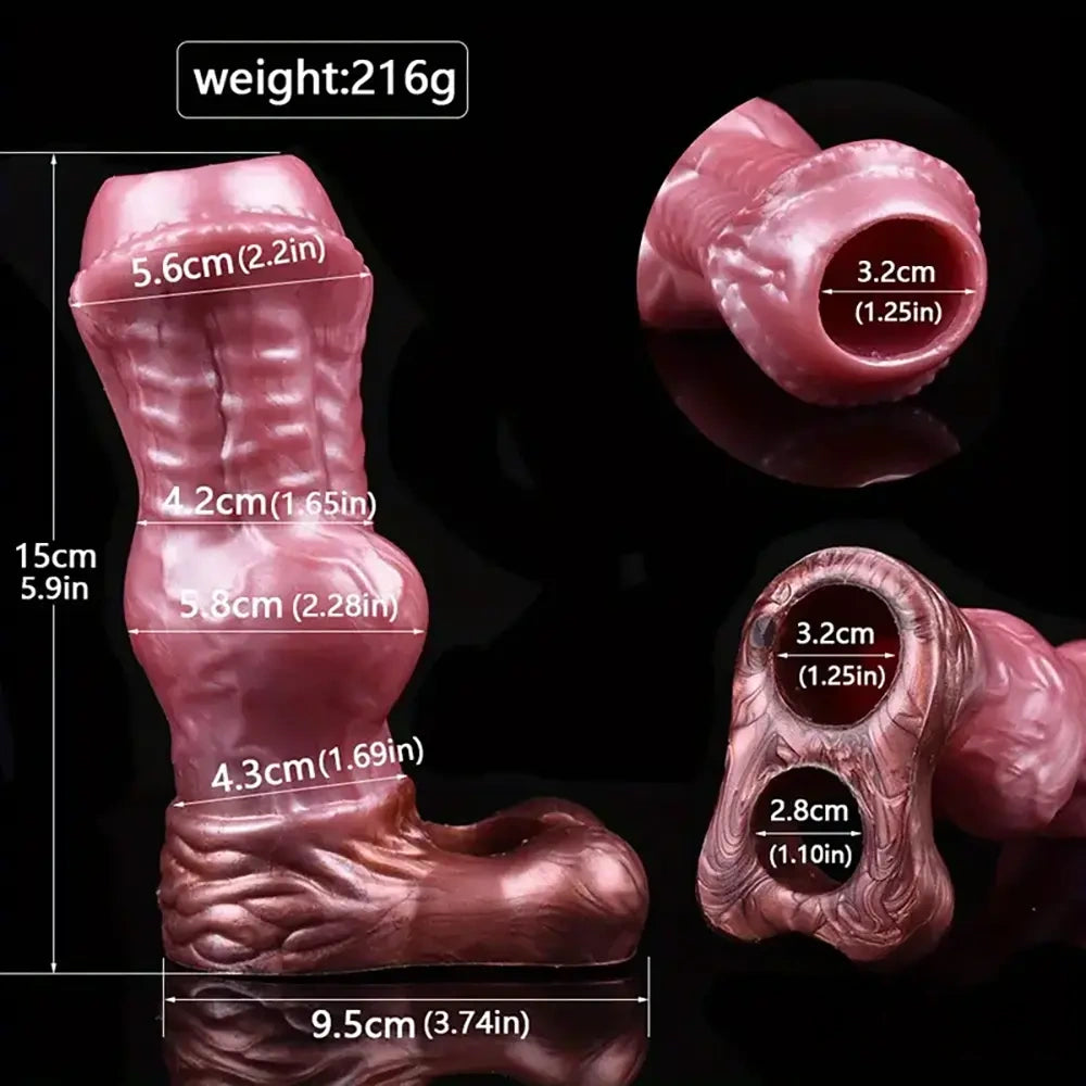 5.9in Fantasy Silicone Wearable Animal Horse Stretchable Penis Sleeve