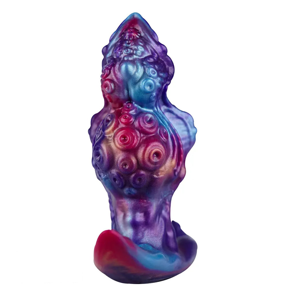 5.9in Fantasy Tentacle Silicone Spiked T-shape Base Sharp Head Dildo