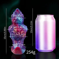 5.9in Fantasy Tentacle Silicone Spiked T-shape Base Sharp Head Dildo