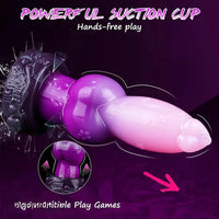 5.9in Flower Design Tapered Tip Knot Monster Silicone Female Dildo