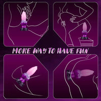 5.9in Flower Design Tapered Tip Knot Monster Silicone Female Dildo