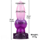 5.9in Flower Design Tapered Tip Knot Monster Silicone Female Dildo
