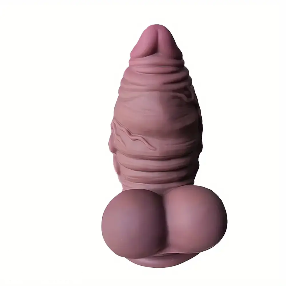 5.9in Liquid Silicone Soft Fat Thick Fantasy Small Glans Dildo For Beginners