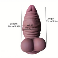 5.9in Liquid Silicone Soft Fat Thick Fantasy Small Glans Dildo For Beginners