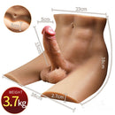 5.9in Real Feeling Dildo 8.15lb Silicone Torso Doll For Women