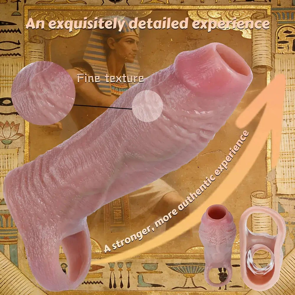 5.9in Real Skin Feeling Soft Silicone Dildo Sleeve High-Grade Odorless Toy