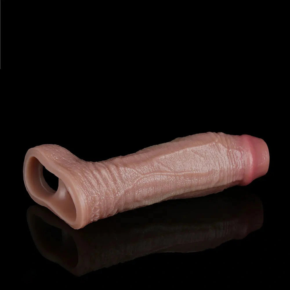 5.9in Real Skin Feeling Soft Silicone Dildo Sleeve High-Grade Odorless Toy