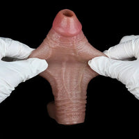 5.9in Real Skin Feeling Soft Silicone Dildo Sleeve High-Grade Odorless Toy