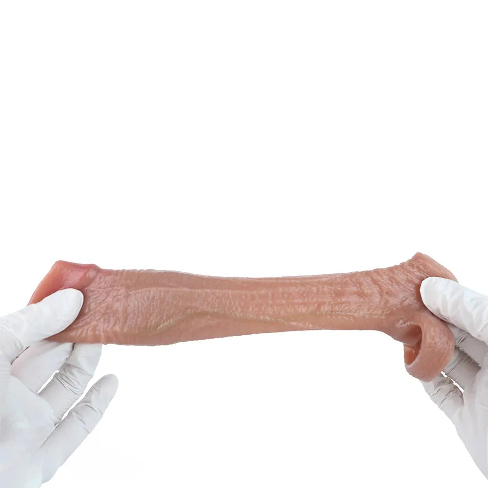5.9in Real Skin Feeling Soft Silicone Dildo Sleeve High-Grade Odorless Toy