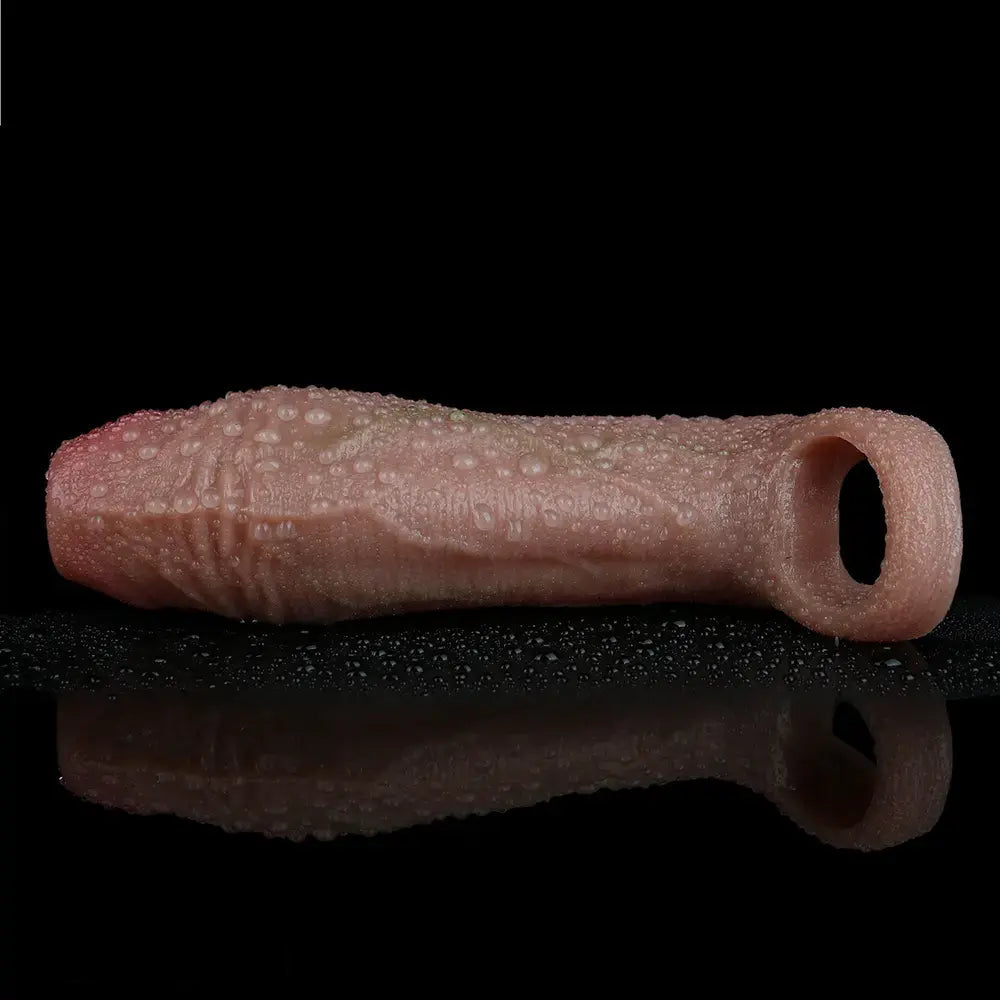 5.9in Real Skin Feeling Soft Silicone Dildo Sleeve High-Grade Odorless Toy