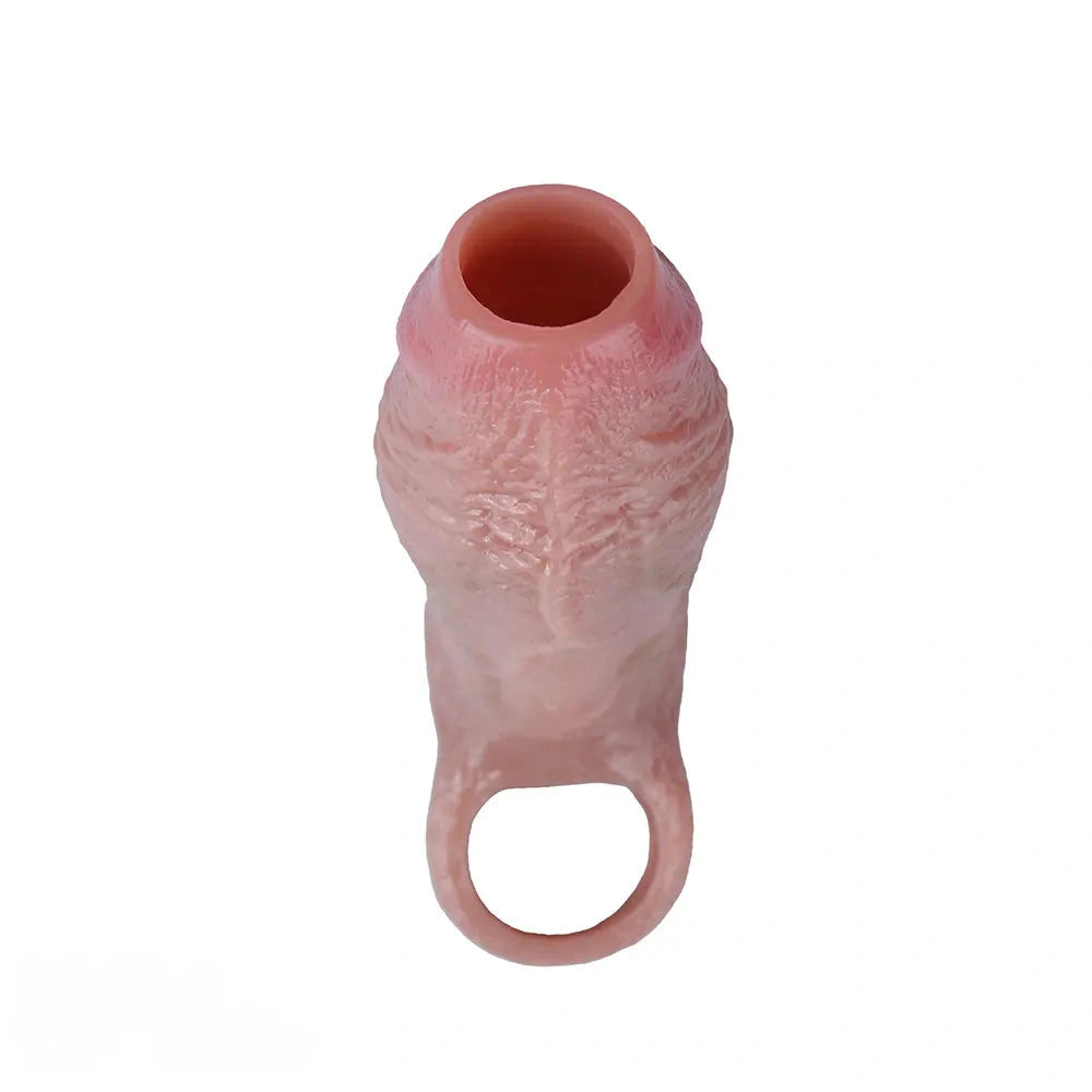 5.9in Real Skin Feeling Soft Silicone Dildo Sleeve High-Grade Odorless Toy
