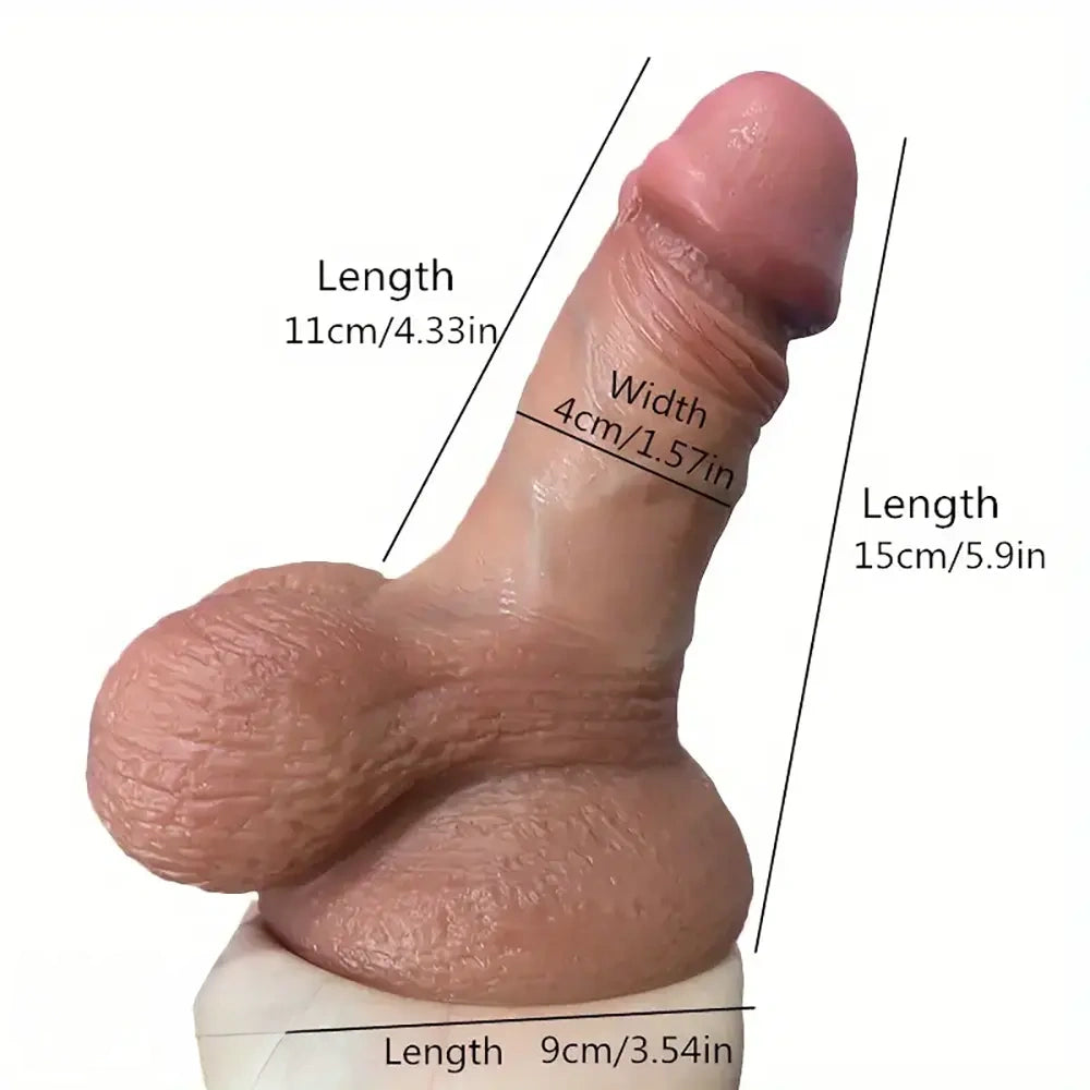 5.9in Realistic Silicone Soft Dildo For Adults Couples Orgasm Pleasure