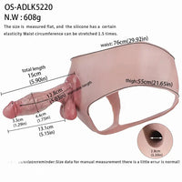 5.9in Silicone Lifelike Strap on Dildo Panty Realistic Texture With Lifelike Glans