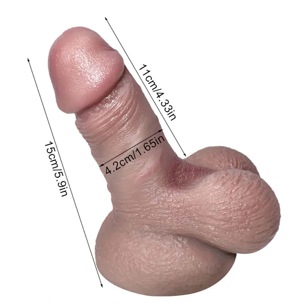 5.9in Silicone Soft Realistic Thick Feel Like Skin Dildo For Women Sex