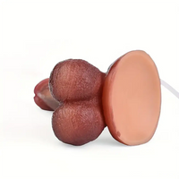 5.9in Soft Real Skin Silicone G Spot Squirting Dildo With Big Testicles