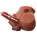 5.9in Super Real Automatic Vibrating Thrusting Dildo Torso For Real Love Toy